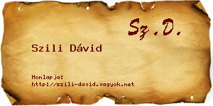 Szili Dávid névjegykártya